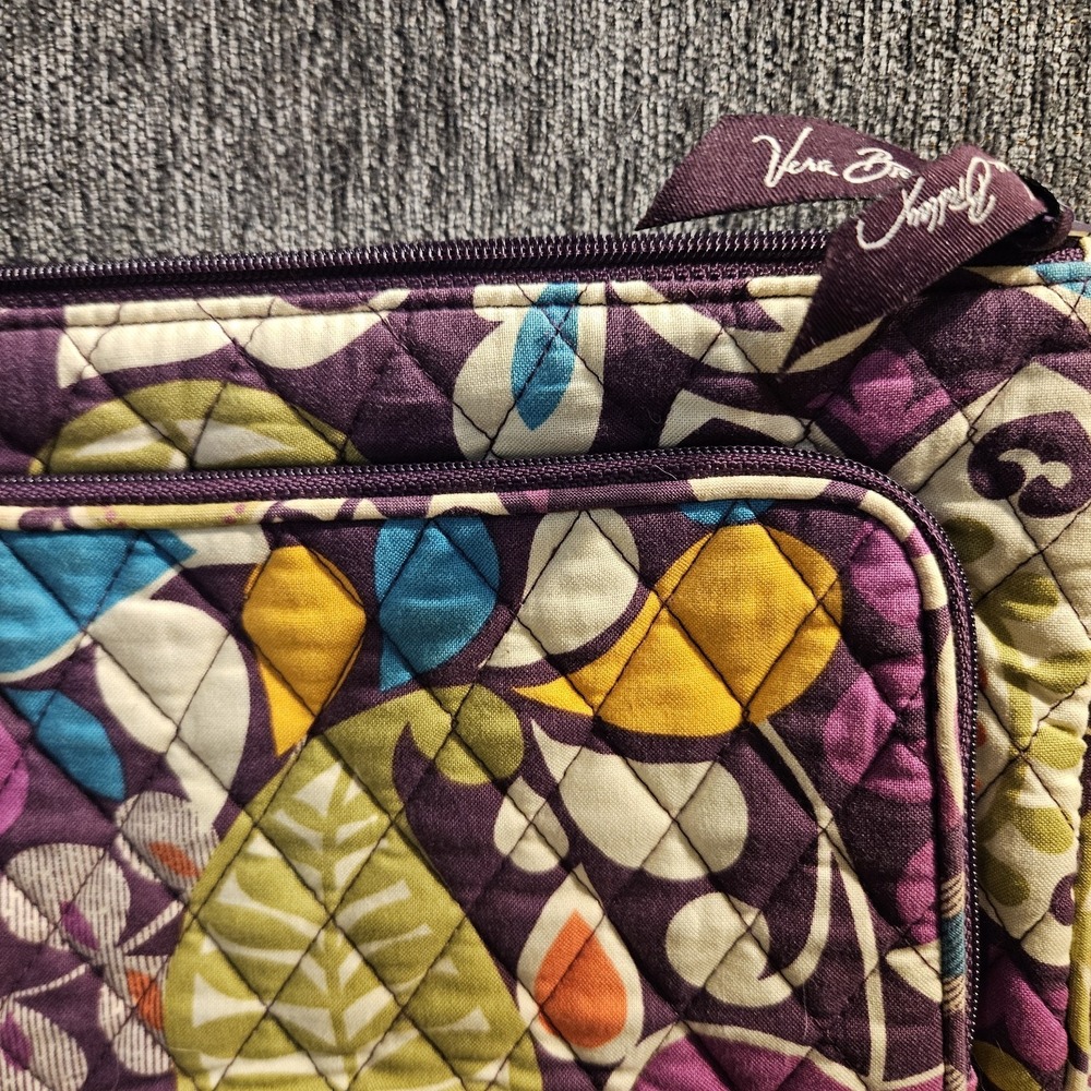 Vera Bradley Plum Crazy Cross Body Bag Purse - Retired‎ Pattern - Picture 7 of 9